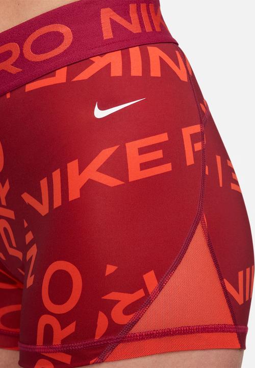 Nike - W np df mr 3in short aop - noble red/noble red/picante red/white