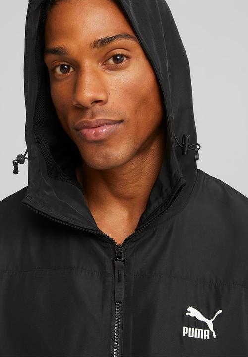 PUMA - The puma hooded windbreaker - black