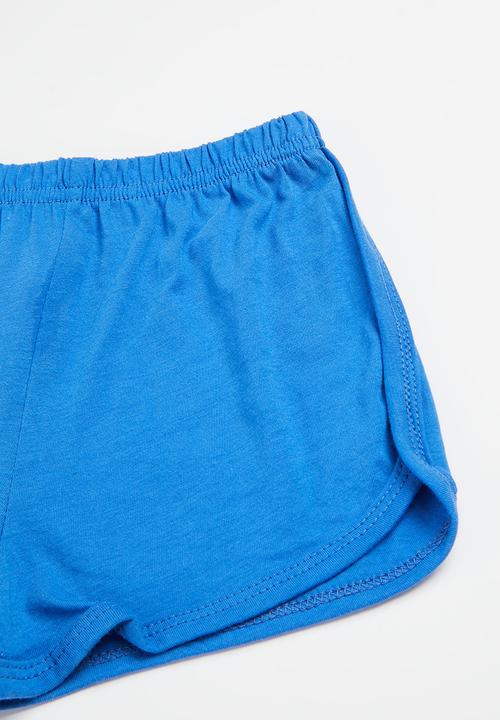 Pop Candy - Tee & short set - blue & white