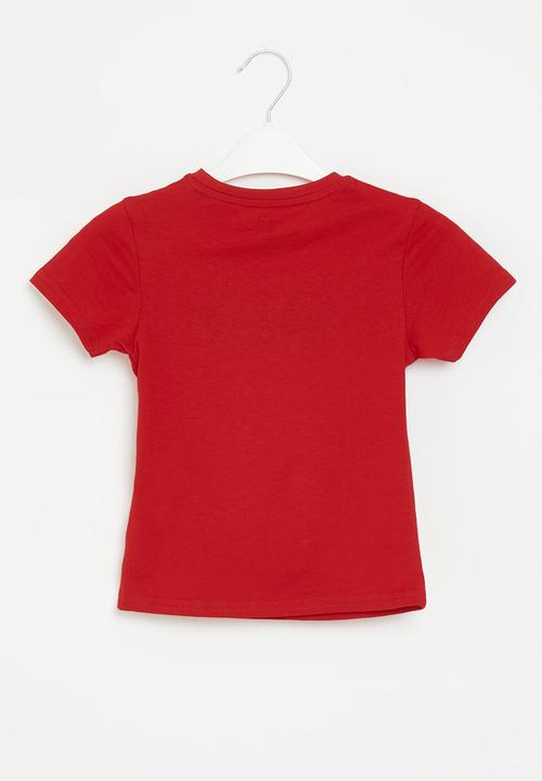 POLO - Girls embroidered short sleeve - red