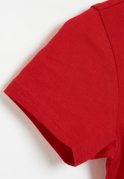 POLO - Girls embroidered short sleeve - red