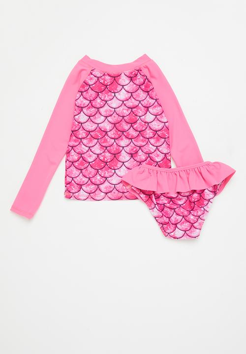 Pop Candy - Rashvest & bottom swim set - pink