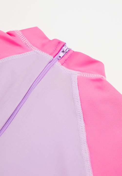 Pop Candy - One piece swimsuit & cap set - lilac/pink
