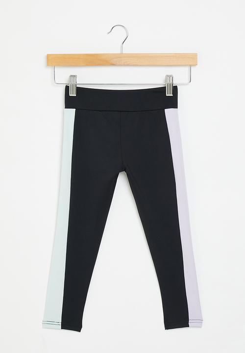 Converse - Blocked high rise legging - black
