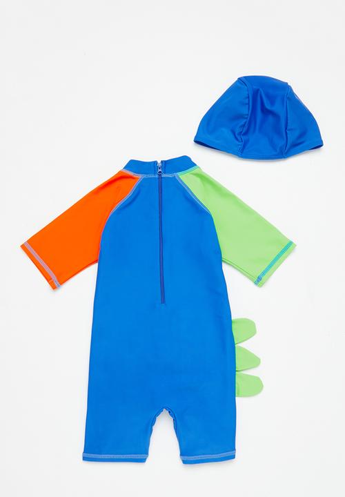 Pop Candy - One piece swimsuit & cap set - blue