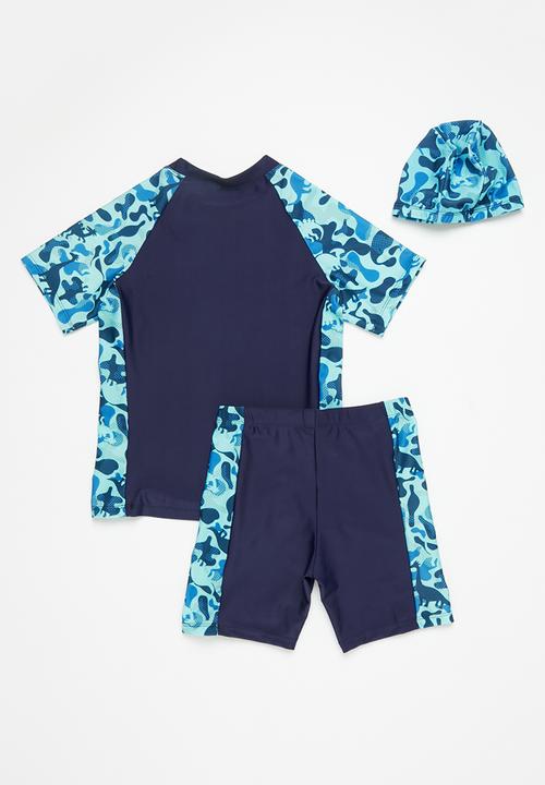 Pop Candy - 3 Piece swim set - navy & blue 