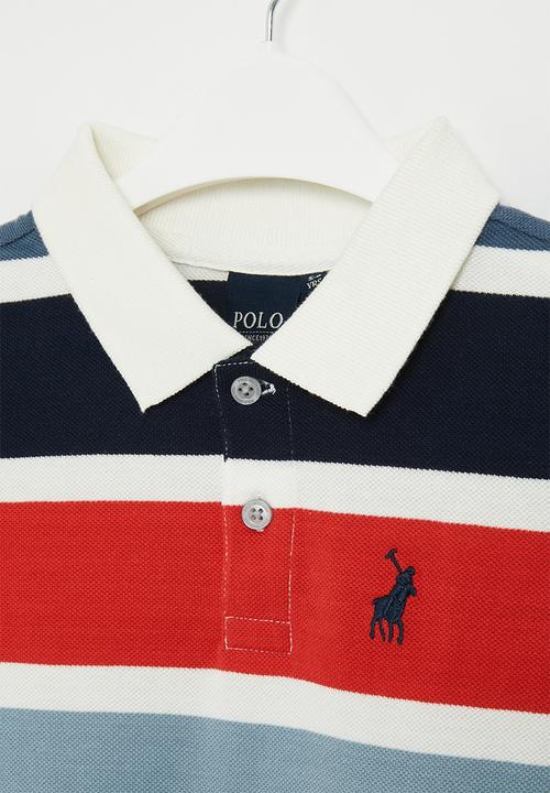 POLO - Boys striped short sleeve golfer - multi