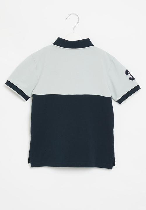 POLO - Boys colour blocked - navy