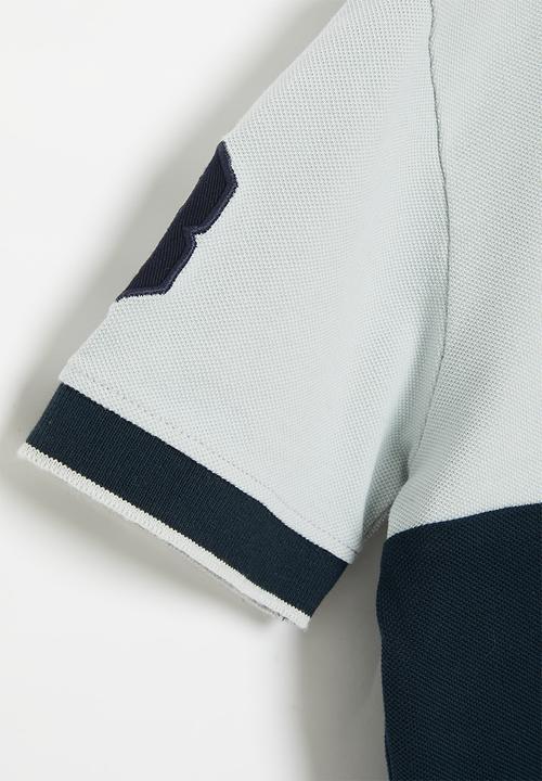POLO - Boys colour blocked - navy