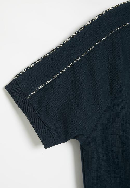 POLO - Boys crested short sleeve golf - navy