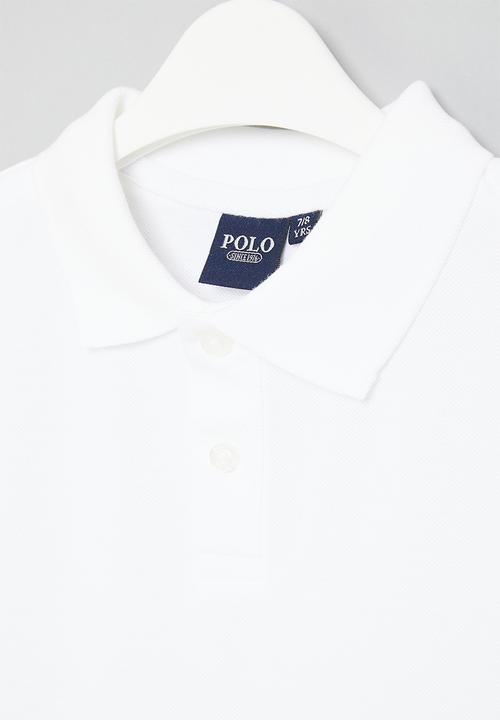 POLO - Boys short sleeve golfer - white