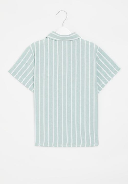Pop Candy - Stripe shirt - blue & white