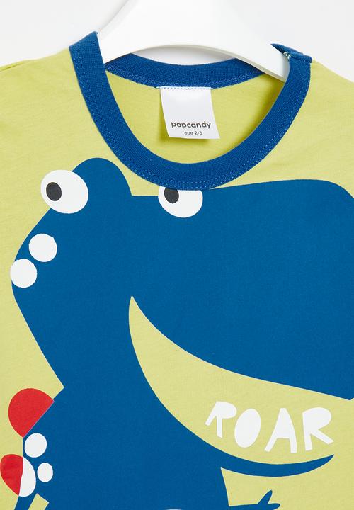 Pop Candy - Boys dino print tee - yellow