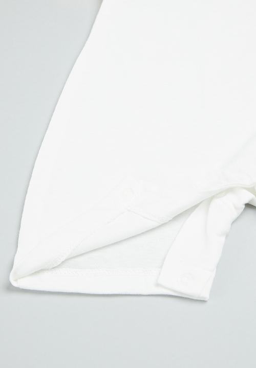 Pop Candy - Baby boys jumpsuit - white and yellow