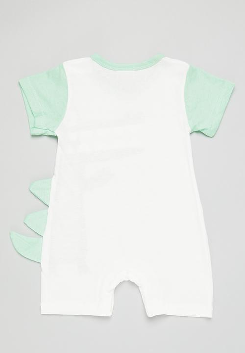 Pop Candy - Baby boys jumpsuit - white and green