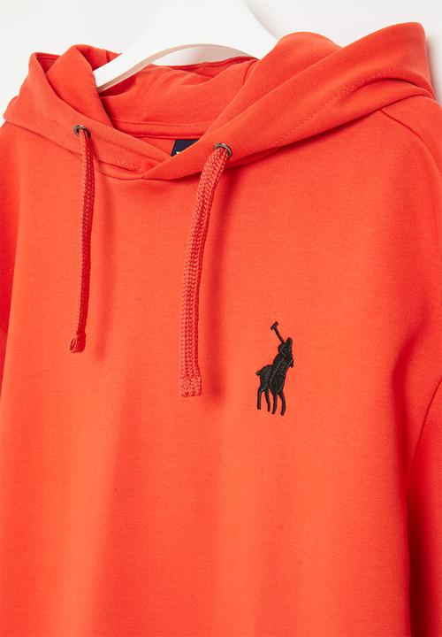 POLO - Boys hooded sweater - fire red