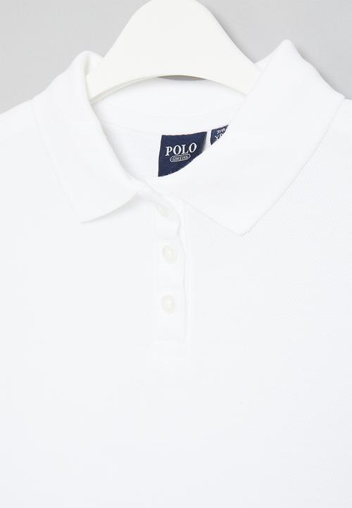 POLO - Girls short sleeve golfer - white