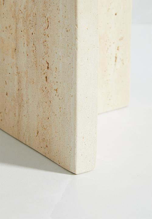 Sixth Floor - Travertine bookend - cream