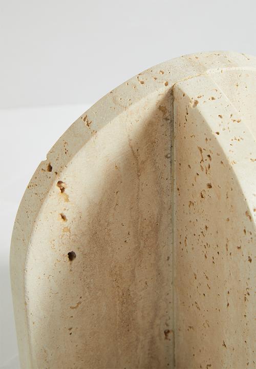 Sixth Floor - Travertine bookend - cream