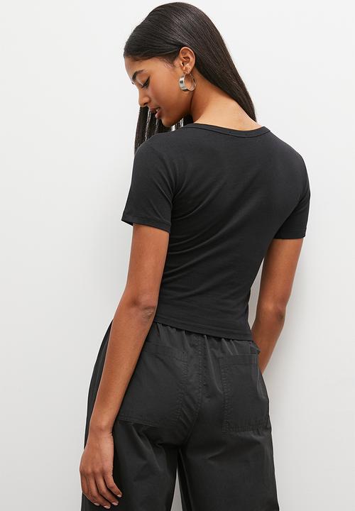 Blake - 2 Pack crew plain baby  tee - black and white
