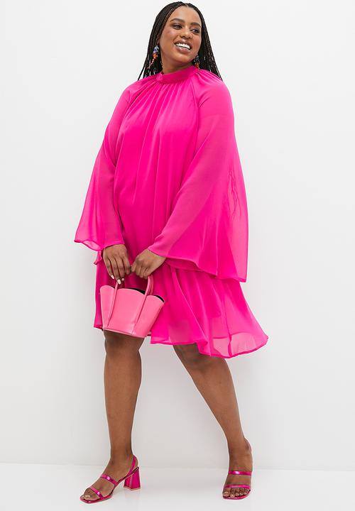 MILLA - Trapeze chiffon mini - magenta