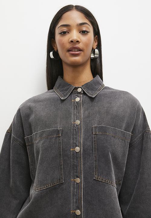 Blake - Denim overshirt - black