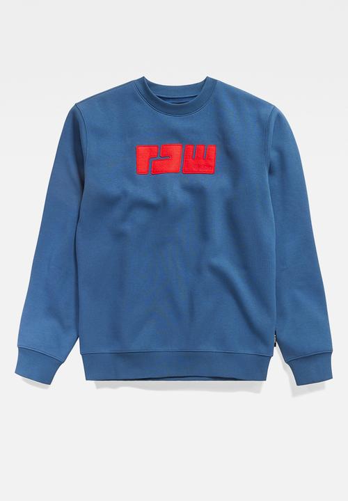 G-STAR - RAW. felt r sw dry ashor sweat - rank blue