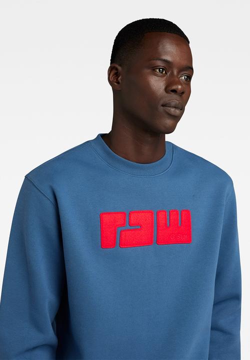 G-STAR - RAW. felt r sw dry ashor sweat - rank blue