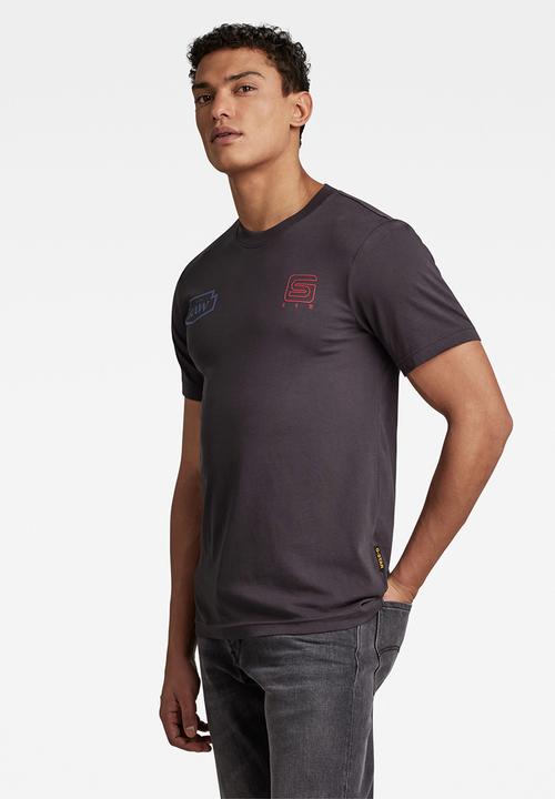 G-STAR - Multi gr slim T-shirt compact jersey - shadow