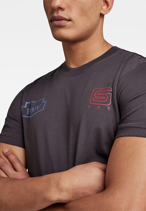 G-STAR - Multi gr slim T-shirt compact jersey - shadow
