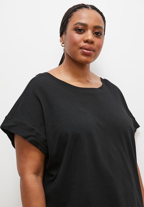 edit - Scoop back easy top - black