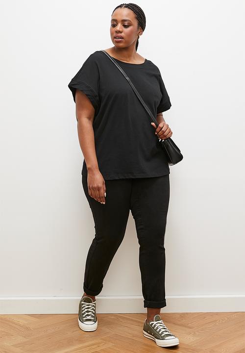 edit - Scoop back easy top - black