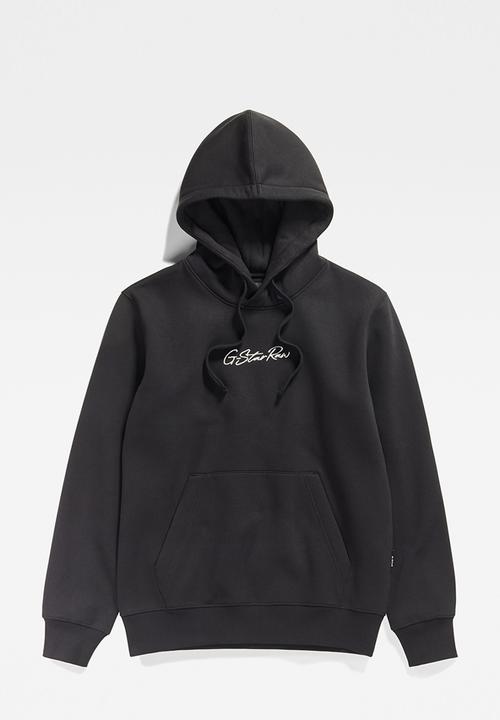 G-STAR - Autograph hooded dry ashor sweat - dk black