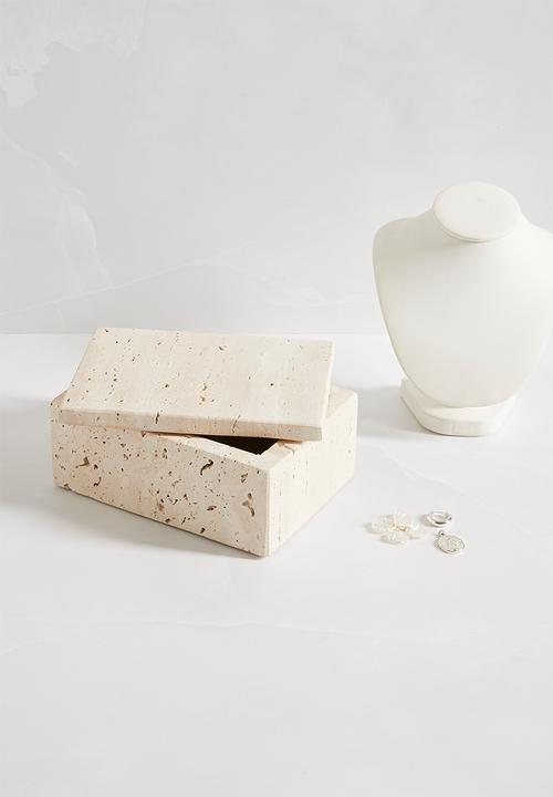 Sixth Floor - Travertine marble box - cream
