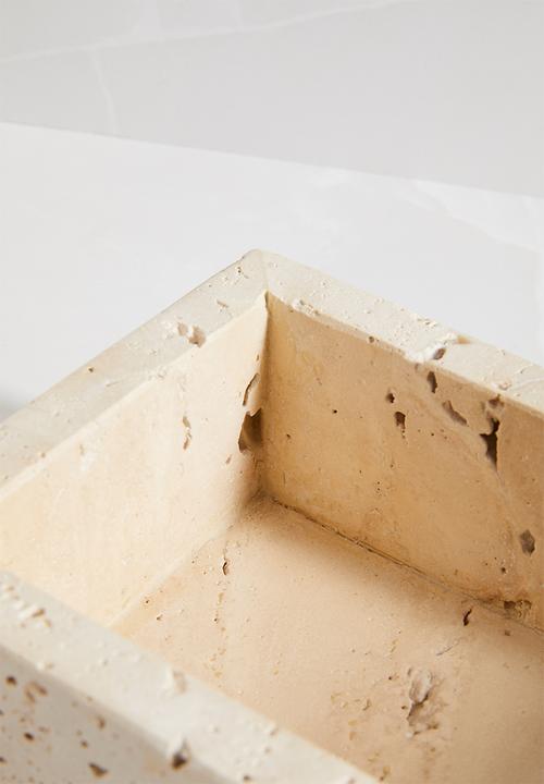 Sixth Floor - Travertine marble box - cream