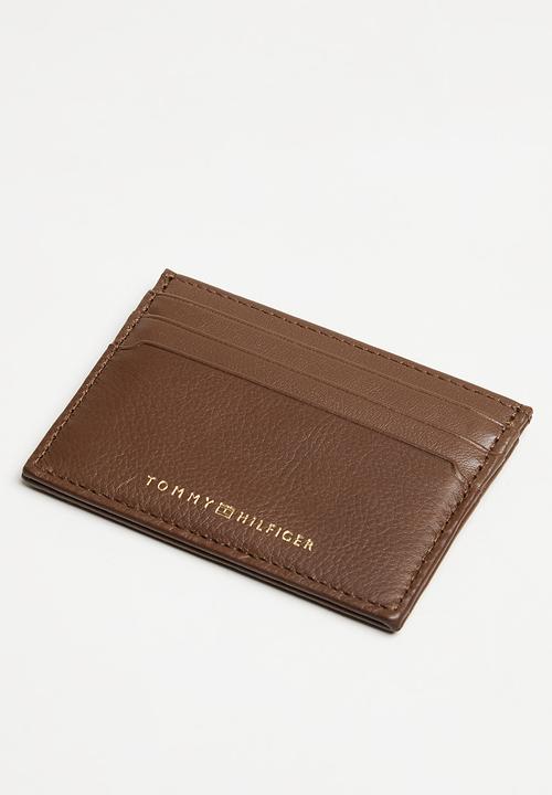 Tommy Hilfiger - Th premium leather cc holder - dark chestnut