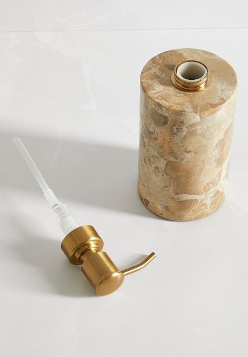 Sixth Floor - Capri beige marble soap dispenser - natural
