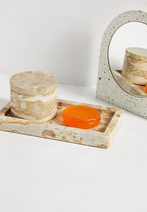 Sixth Floor - Capri beige marble canister - natural