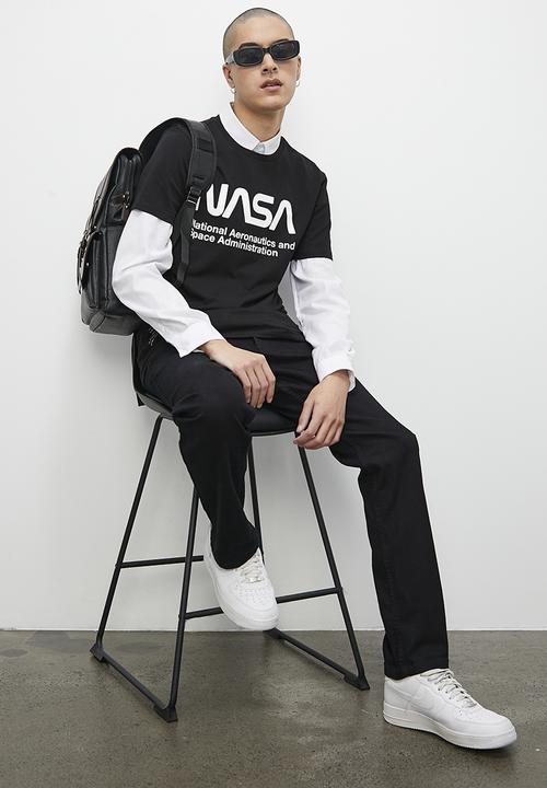 Superbalist - Nasa logo graphic crew neck tee - black