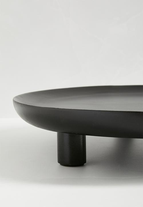 Sixth Floor - Mango wood candle tray - black