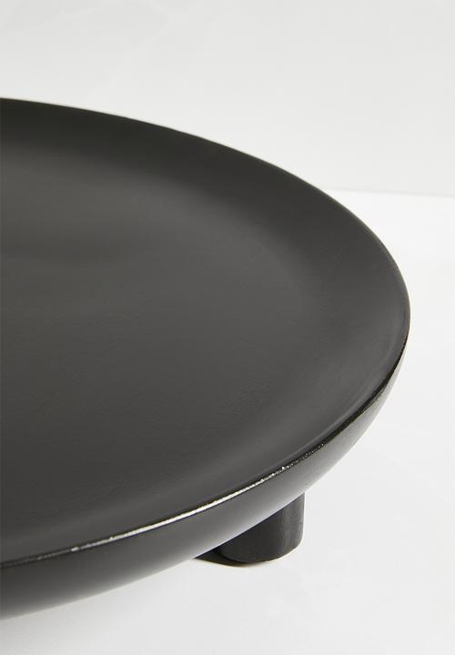Sixth Floor - Mango wood candle tray - black