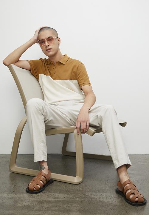 Superbalist - Luka colour block piquet golfer - multi