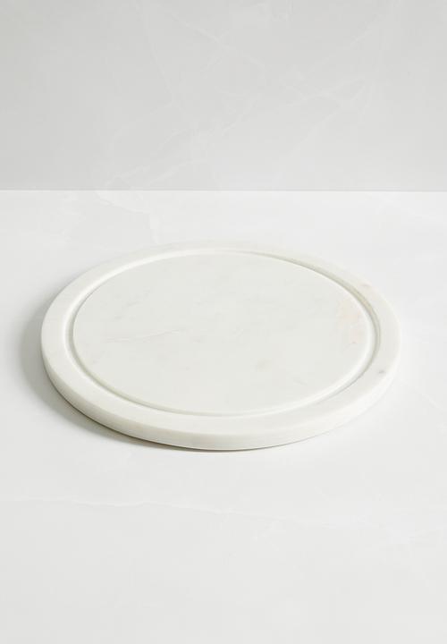 Sixth Floor - Stella marble cake dome - white & clear