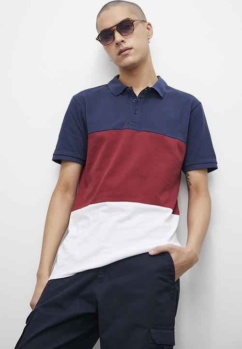 Superbalist - Luka colour block piquet golfer - multi