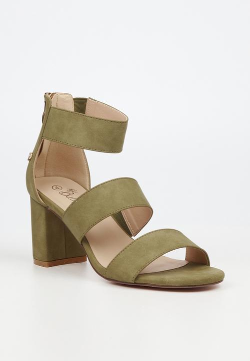 Butterfly Feet - Skyler 1 block heel - olive