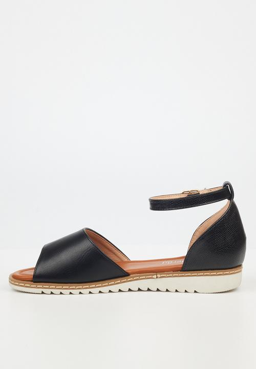 Butterfly Feet - Walnut 2 sandal - black