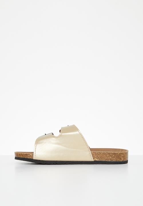 Pop Candy - Girls twin strap sandals - gold