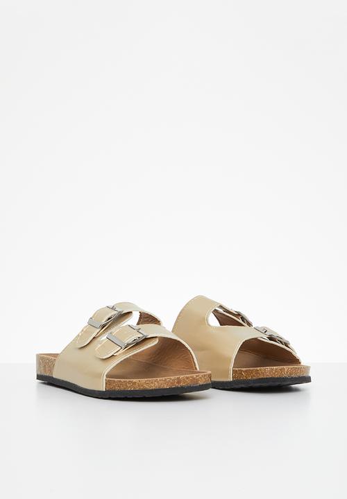 Pop Candy - Girls twin strap sandals - gold