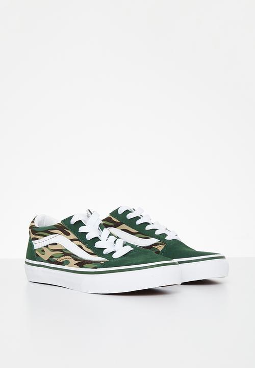 Vans - Uy old skool - flame camo green/multi
