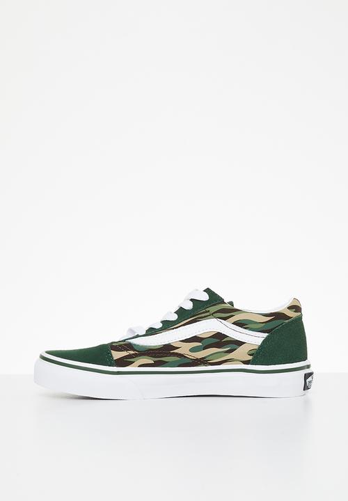 Vans - Uy old skool - flame camo green/multi